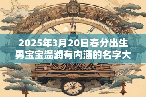 2025年3月20日春分出生男宝宝温润有内涵的名字大全集
