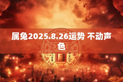 属兔2025.8.26运势 不动声色