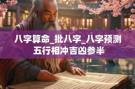 八字算命_批八字_八字预测 五行相冲吉凶参半
