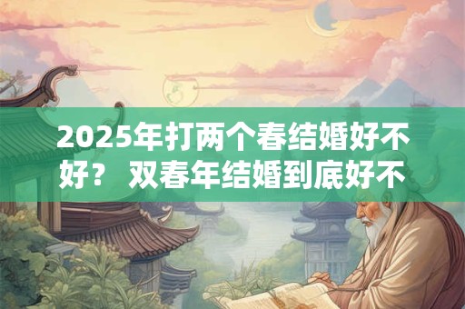 2025年打两个春结婚好不好？ 双春年结婚到底好不好