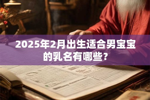 2025年2月出生适合男宝宝的乳名有哪些？