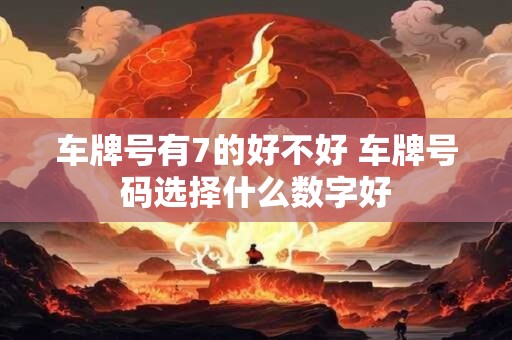 车牌号有7的好不好 车牌号码选择什么数字好