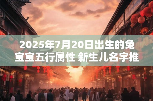 2026年7月20日出生的兔宝宝五行属性 新生儿名字推荐