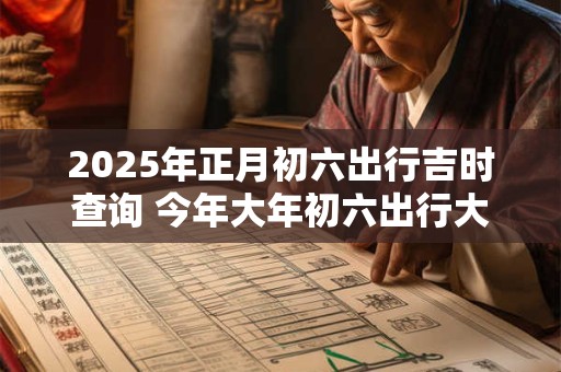 2025年正月初六出行吉时查询 今年大年初六出行大利方向在哪