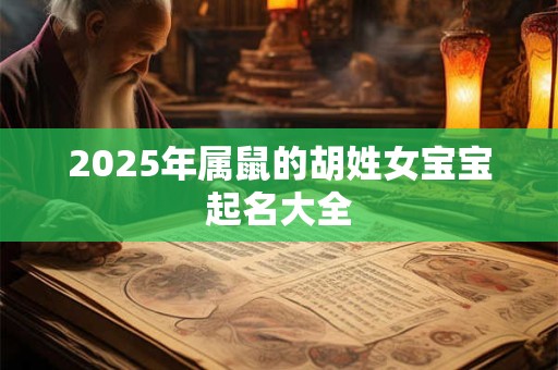 2025年属鼠的胡姓女宝宝起名大全