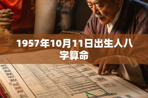 1957年10月11日出生人八字算命