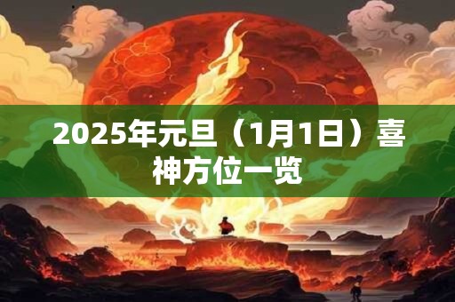 2025年元旦（1月1日）喜神方位一览
