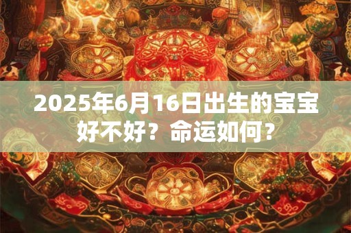 2025年6月16日出生的宝宝好不好？命运如何？