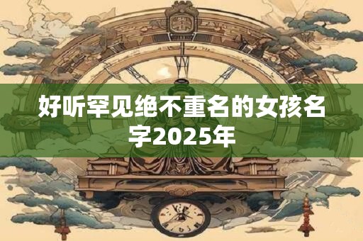好听罕见绝不重名的女孩名字2026年 好听罕见绝不重名的女孩名字2026年