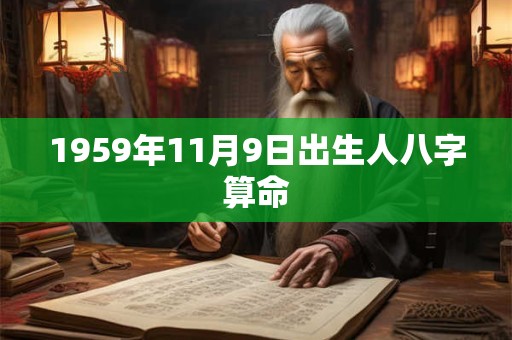 1959年11月9日出生人八字算命