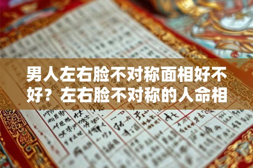 男人左右脸不对称面相好不好？左右脸不对称的人命相