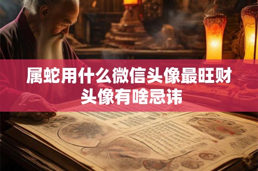 属蛇用什么微信头像最旺财 头像有啥忌讳