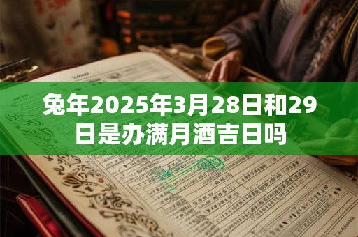 兔年2025年3月28日和29日是办满月酒吉日吗