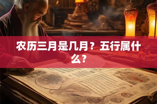 农历三月是几月？五行属什么？