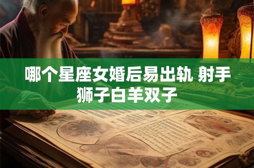 哪个星座女婚后易出轨 射手狮子白羊双子