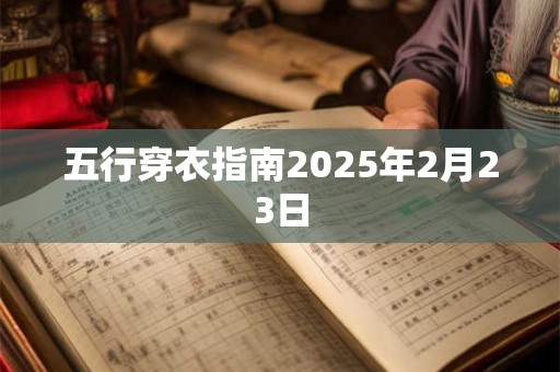 五行穿衣指南2025年2月23日
