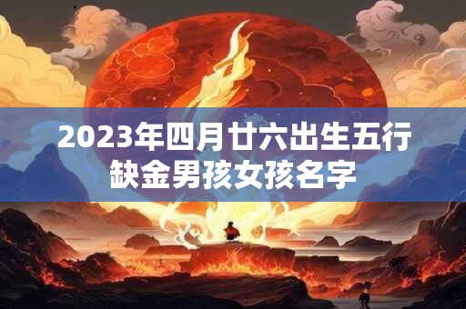 2023年四月廿六出生五行缺金男孩女孩名字