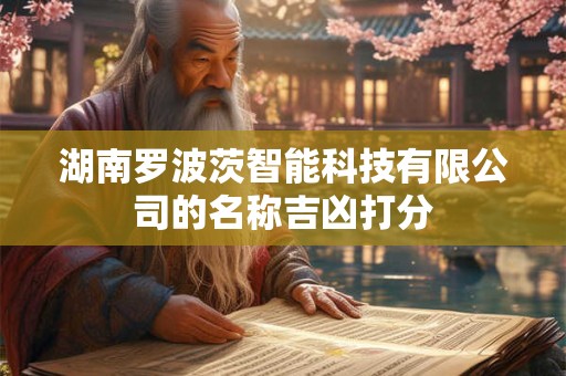 湖南罗波茨智能科技有限公司的名称吉凶打分
