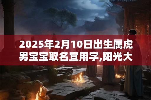 2025年2月10日出生属虎男宝宝取名宜用字,阳光大气的男孩名字
