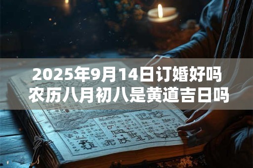 详细阅读:2025年9月14日订婚好吗 农历八月初八是黄道吉日吗 2025年9月14日订婚好吗 农历八月初八是黄道吉日吗
