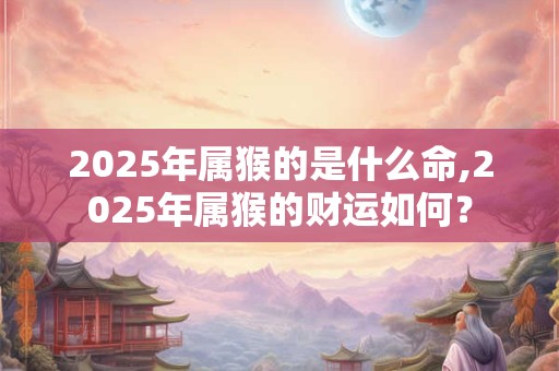 2025年属猴的是什么命,2025年属猴的财运如何？