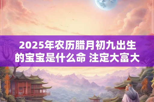 2025年农历腊月初九出生的宝宝是什么命 注定大富大贵