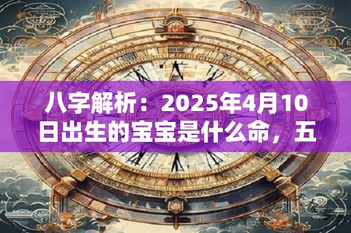 八字解析：2025年4月10日出生的宝宝是什么命，五行缺什么