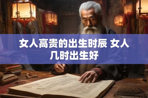 女人高贵的出生时辰 女人几时出生好