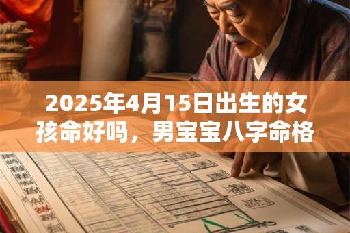 2025年4月15日出生的女孩命好吗，男宝宝八字命格