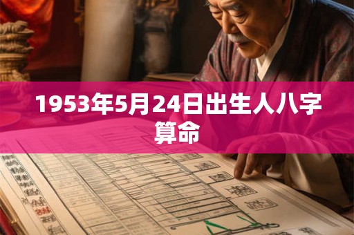 1953年5月24日出生人八字算命