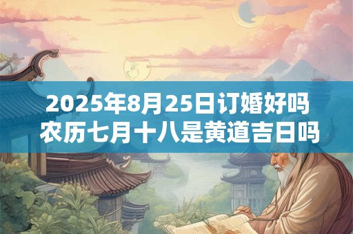 2025年8月25日订婚好吗 农历七月十八是黄道吉日吗