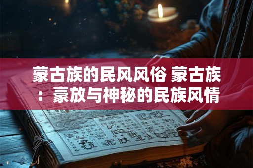 详细阅读:蒙古族的民风风俗 蒙古族:豪放与神秘的民族风情 蒙古族的民风风俗 蒙古族:豪放与神秘的民族风情