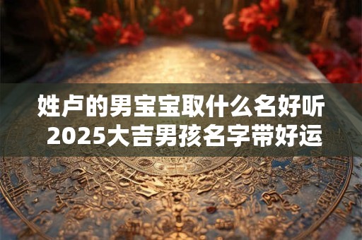 姓卢的男宝宝取什么名好听 2025大吉男孩名字带好运的