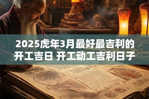 2025虎年3月最好最吉利的开工吉日 开工动工吉利日子 2025虎年3月最好最吉利的开工吉日 开工动工吉利日子