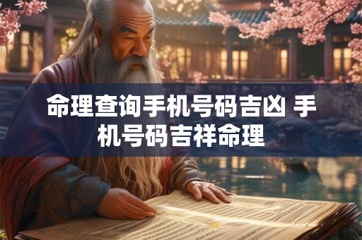 命理查询手机号码吉凶 手机号码吉祥命理 命理查询手机号码吉凶 手机号码吉祥命理