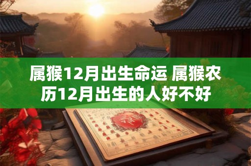 属猴12月出生命运 属猴农历12月出生的人好不好
