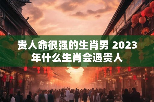 贵人命很强的生肖男 2023年什么生肖会遇贵人