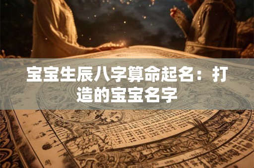 宝宝生辰八字算命起名：打造的宝宝名字