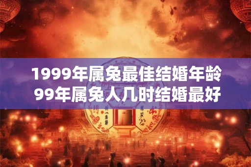 1999年属兔最佳结婚年龄 99年属兔人几时结婚最好