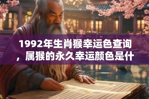 1992年生肖猴幸运色查询，属猴的永久幸运颜色是什么