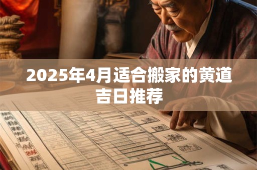 2025年4月适合搬家的黄道吉日推荐 2025年4月适合搬家的黄道吉日推荐