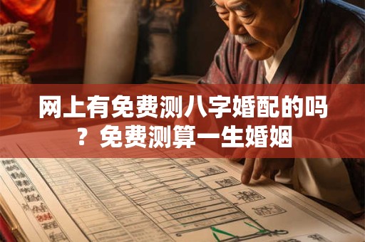 网上有免费测八字婚配的吗？免费测算一生婚姻