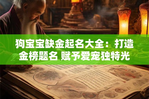 狗宝宝缺金起名大全：打造金榜题名 赋予爱宠独特光彩