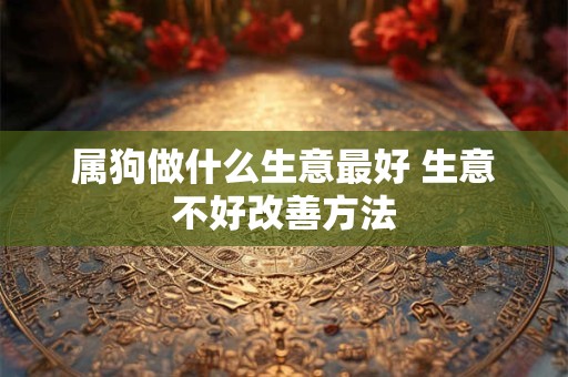 属狗做什么生意最好 生意不好改善方法