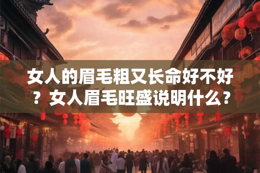 女人的眉毛粗又长命好不好？女人眉毛旺盛说明什么？