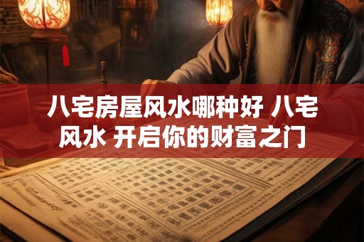 八宅房屋风水哪种好 八宅风水 开启你的财富之门