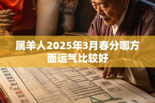 属羊人2025年3月春分哪方面运气比较好