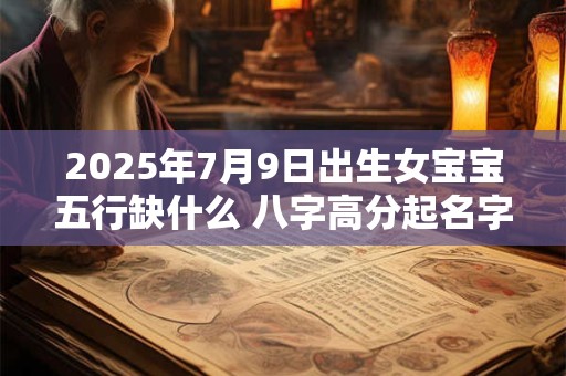 2025年7月9日出生女宝宝五行缺什么 八字高分起名字