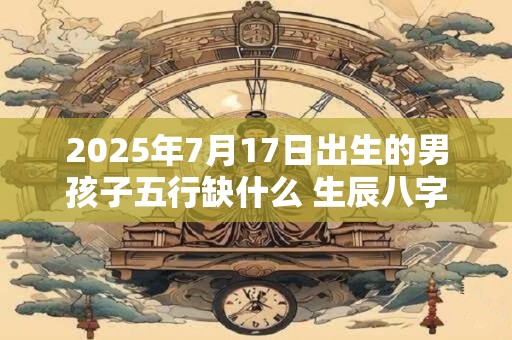 2025年7月17日出生的男孩子五行缺什么 生辰八字高分取名