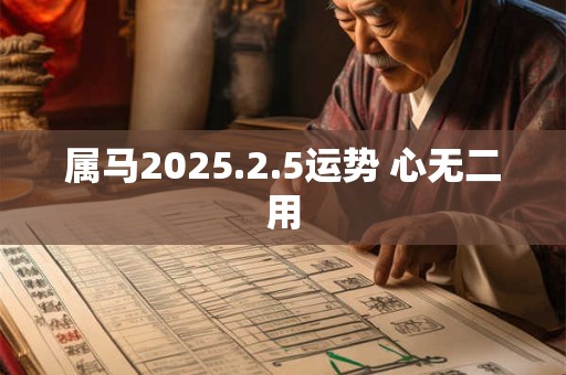 属马2025.2.5运势 心无二用